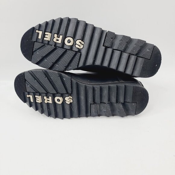 Sorel Women's Black Harlow NL3334-010 Leather Classic Ankle Chelsea Boot Sz 8.5 - Picture 6 of 7